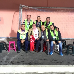 Richard Hayden with Albanian FA staff in Albania; on site assistance and guidance