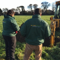 Hayden turfcare staff doing feasibility study investigations