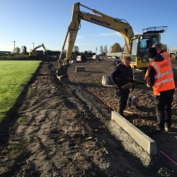 Civil engineering paving works